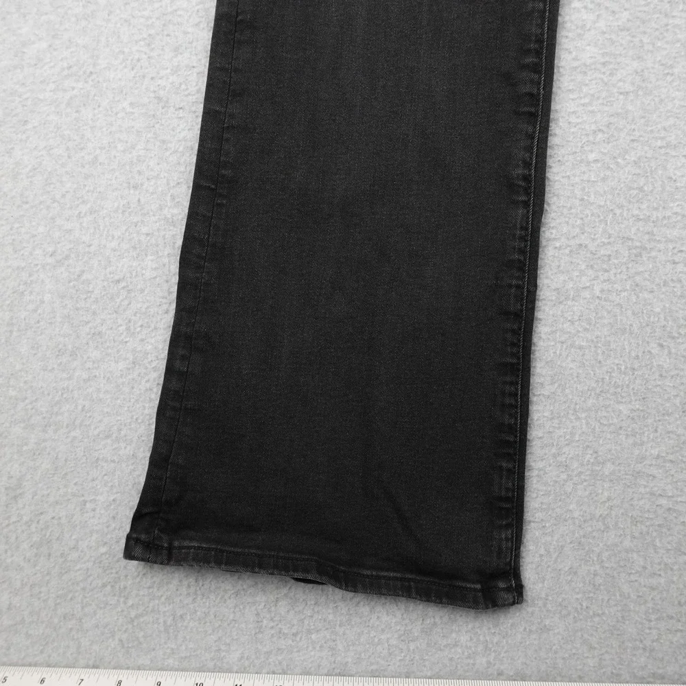 American Eagle Outfitters Womens Jeans Black Flare Bootcut Size 18 Long Distress